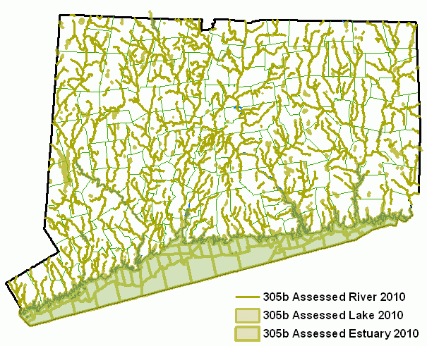 Connecticut 305(b) Assessed Waters 2010