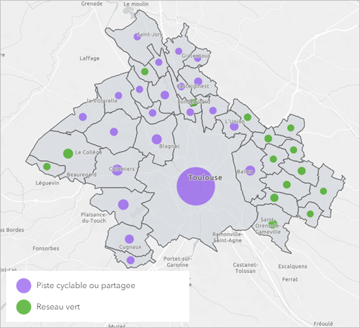 Summarize cycling network within townships. Summarize cycling network within townships.